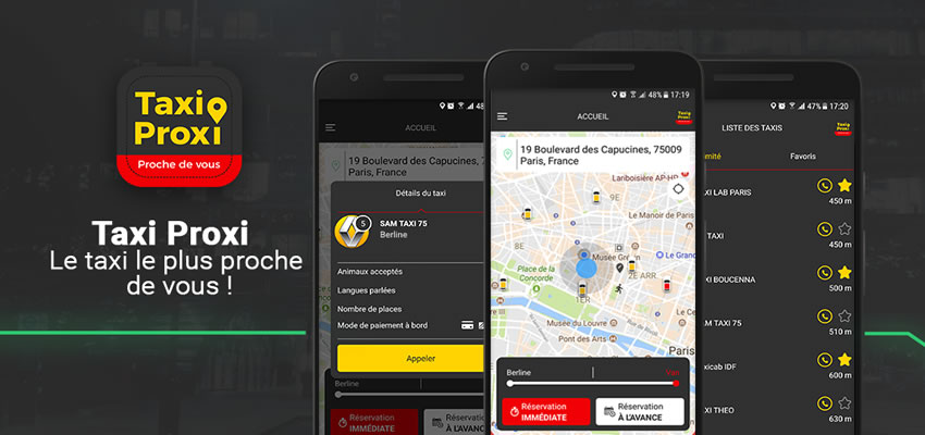 Votre application mobile taxi